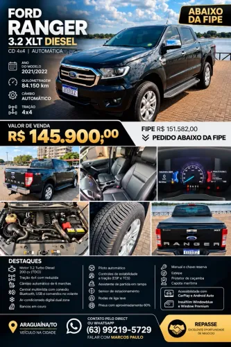 Ford Ranger XLT 3.2 20V 4X4 CD Diesel Aut. 2022