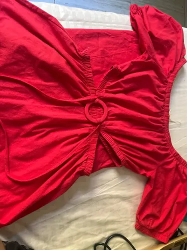 Vestido longo vermelho (doce trama) Tamanho M