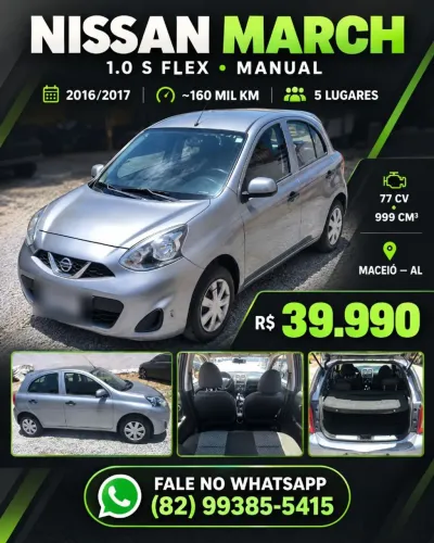 Nissan March S 1.0 12V Flex 5P 2017