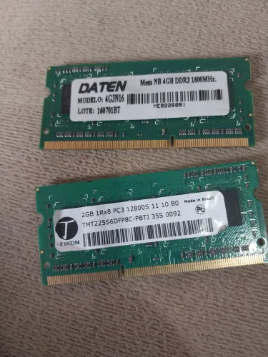 Memória RAM DDR3 4Gb e 2Gb