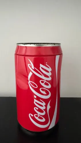 Cofre Lata Coca-Cola Colecionável - Enferrujado, Com Avarias
