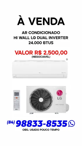 Ar Condicionado Hi Wall LG dual Inverter 24.000 BTUS