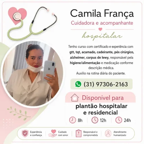 Cuidadora e acompanhante hospitalar
