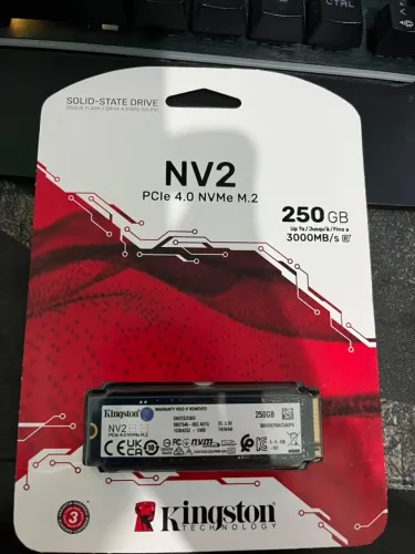 SSD M.2 NVMe 250GB Kingston NV2 (PCIe 4.0) - NOVO / LACRADO