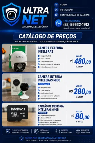 Câmeras Intelbras wifi entregamos e configuramos por 50,00 reais na zona oeste