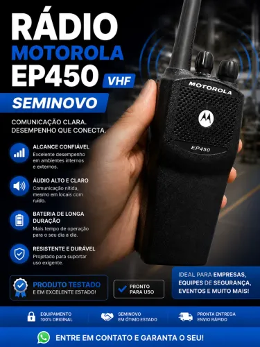 Rádio ep450 VHF seminovo