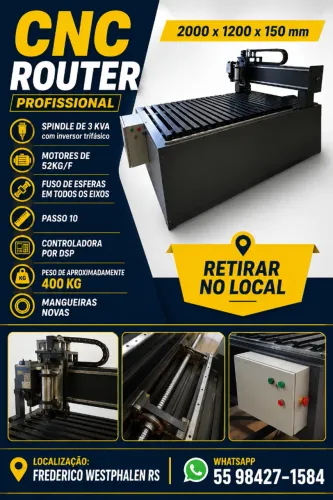 CNC router profissional com DSP e fusos de esferas - Spindle 3 KW
