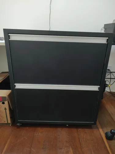 Gaveteiro de madeira para pastas suspensa - escritório