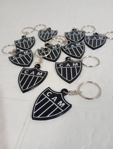 KIT COM 10 CHAVEIROS 3D DO ATLÉTICO MINEIRO