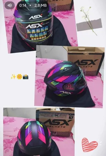 Capacete ASX modelo esportivo