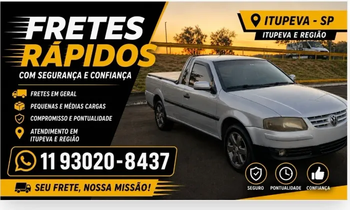 Frete, carreto, pequenas mudanças e transporte de motos