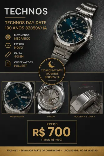 Technos Day Date 100 Anos 82050V/1A