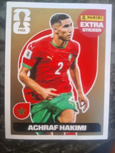 Figurinha do Achraf hakimi Extra sticker ouro legend