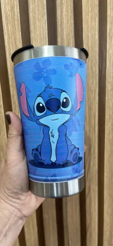 Copo térmico Stitch gravação UV