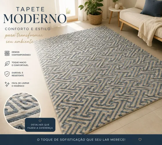 Tapete Via Star London 2,50x2,00 Grande e Sofisticado