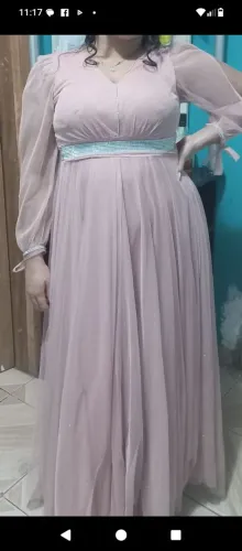 Vestido madrinha rosê gold. Veste até 46