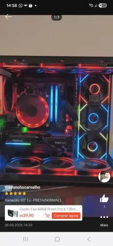 Kit 10 fan ARGB