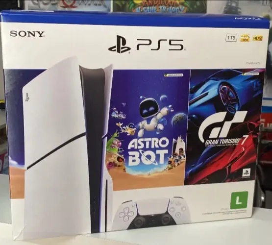 PS5 Slim 1TB Com Disco Semi Novo