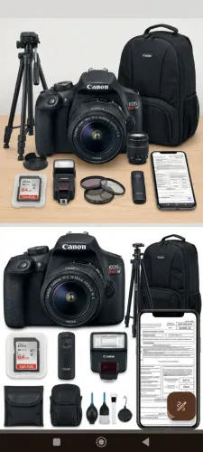 Câmera Canon Rebel T6 (Wi-Fi) + Kit Completo 3 Lentes + Tripé + Mochila e Acessórios 2020