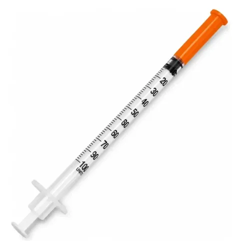 Seringas de insulina 1ml e 0,5ml.