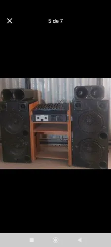Som profissional com mesa mais bluetooth auto falantes JBL.