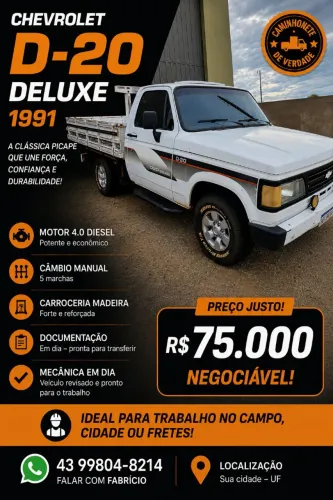 Chevrolet D-20 S 3.9/4.0 Turbo Diesel 1991