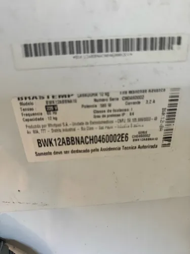 Brastemp 12 kg, modelo BWK12AB