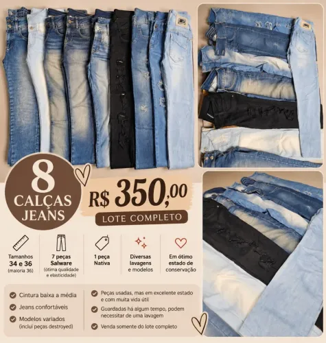 8 calças Jeans femininas desapego