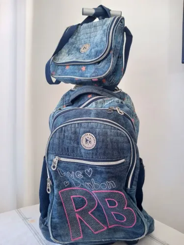 Bolsa escolar Rebecca Bonbon Jeans azul