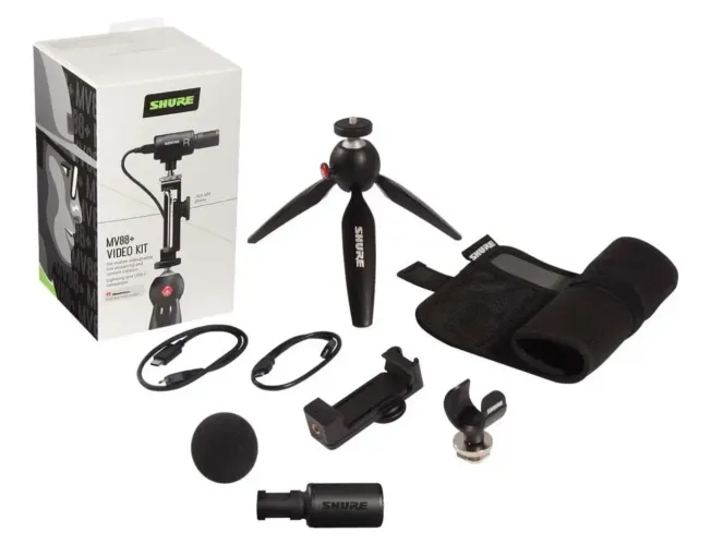 Só entrego santo André Sp Microfone Condensador Shure Mv88+ kit