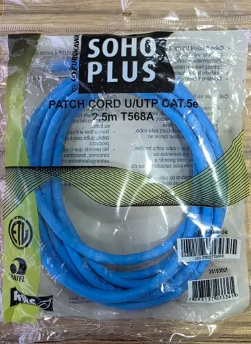 PATCH CORD U/UTP CAT 5E 2,5 METROS