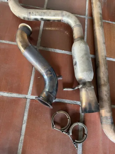 Escapamento aço inox + downpipe para Mercedes C180 2014