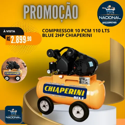 CHIAPERINI 10PCM 50L 2HP Monofásico - Profissional Oficina Brasília