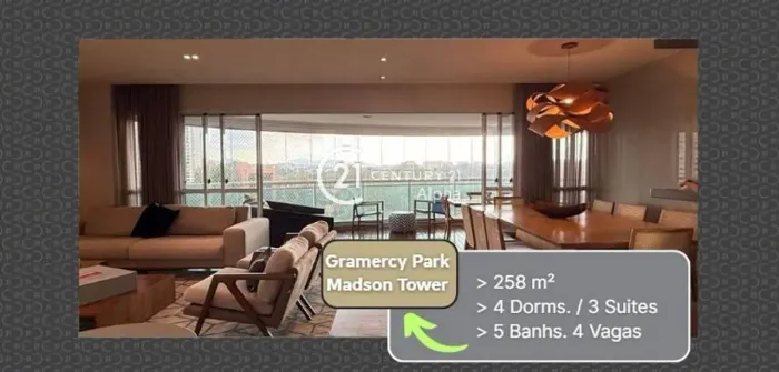 Apartamento com 4 dormitórios para alugar, 258 m² por R$ 27.535,50/mês - Alphaville Empres