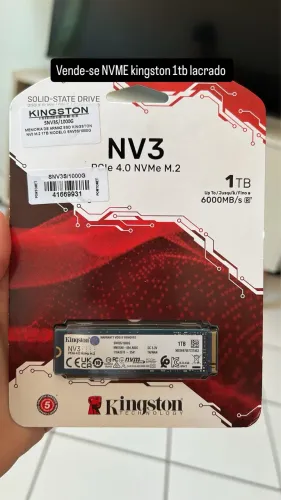 NVME KINGSTON 1tb 6000mb/s novo 