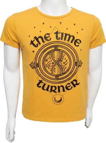 Camiseta Harry Potter Time Turner Vira-Tempo Amarela Tam G