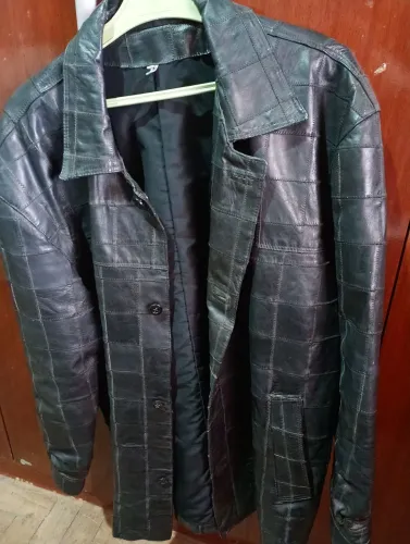 Jaqueta de couro blazer