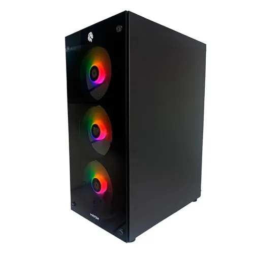 Gabinete Gamer HAYOM GB1769, Mid Tower, Lateral em Vidro, Preto - GB.17.10.69