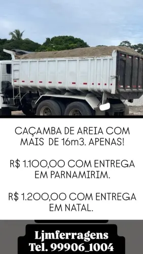 CAÇAMBA DE AREIA COM MAIS DE 16 METROS.
