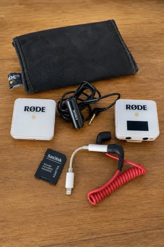 Microfone Sem Fio Rode + o lapela Sony - Cor Branco