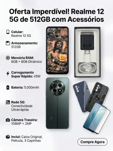 Realme 5g 512GB de memória 