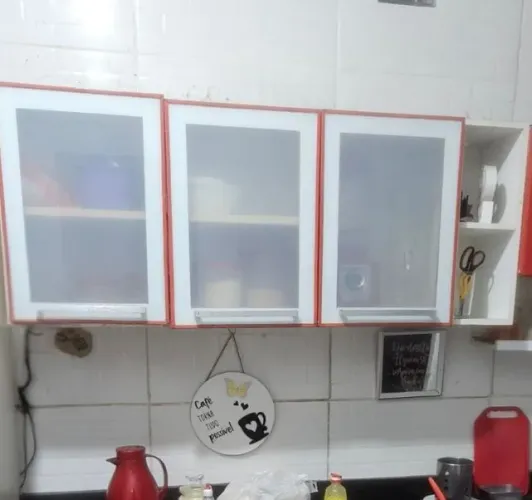 Armário de cozinha porta de vidro