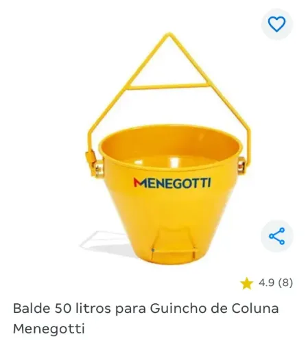 Balde para concreto
