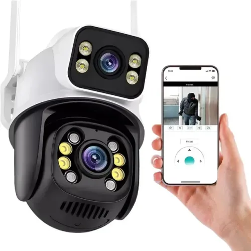 Câmera de segurança  Ip Speed Dome Externa Dupla Ip66 App Icsee a prova d'água
