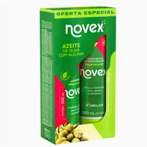 Kit Shampoo e Condicionador Novex Azeite de Oliva com Alecrim 300Ml