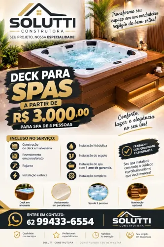 Decks de alvenaria com revestimento para Spas