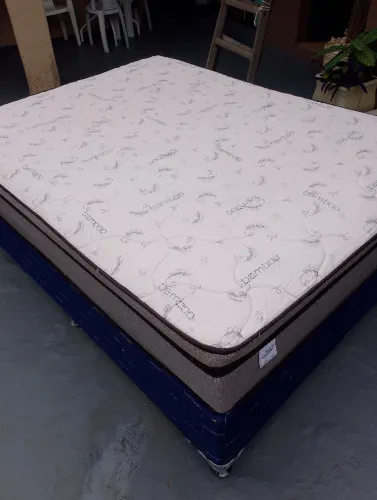 Cama Box + Colchão de Casal Plumatex