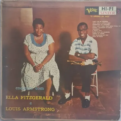 Vinil LP Encontro com Ella Fitzgerald e Louis Armstrong (raro de época!)