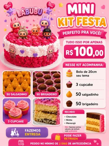 Kits festa pronto para servir seus convidados