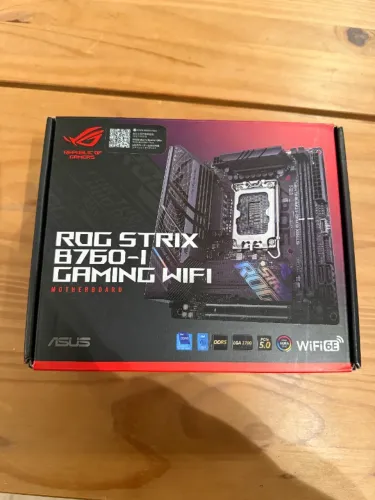 Placa-mãe ASUS ROG Strix B760-I Gaming WiFi, socket LGA1700, DDR5, Mini ITX.